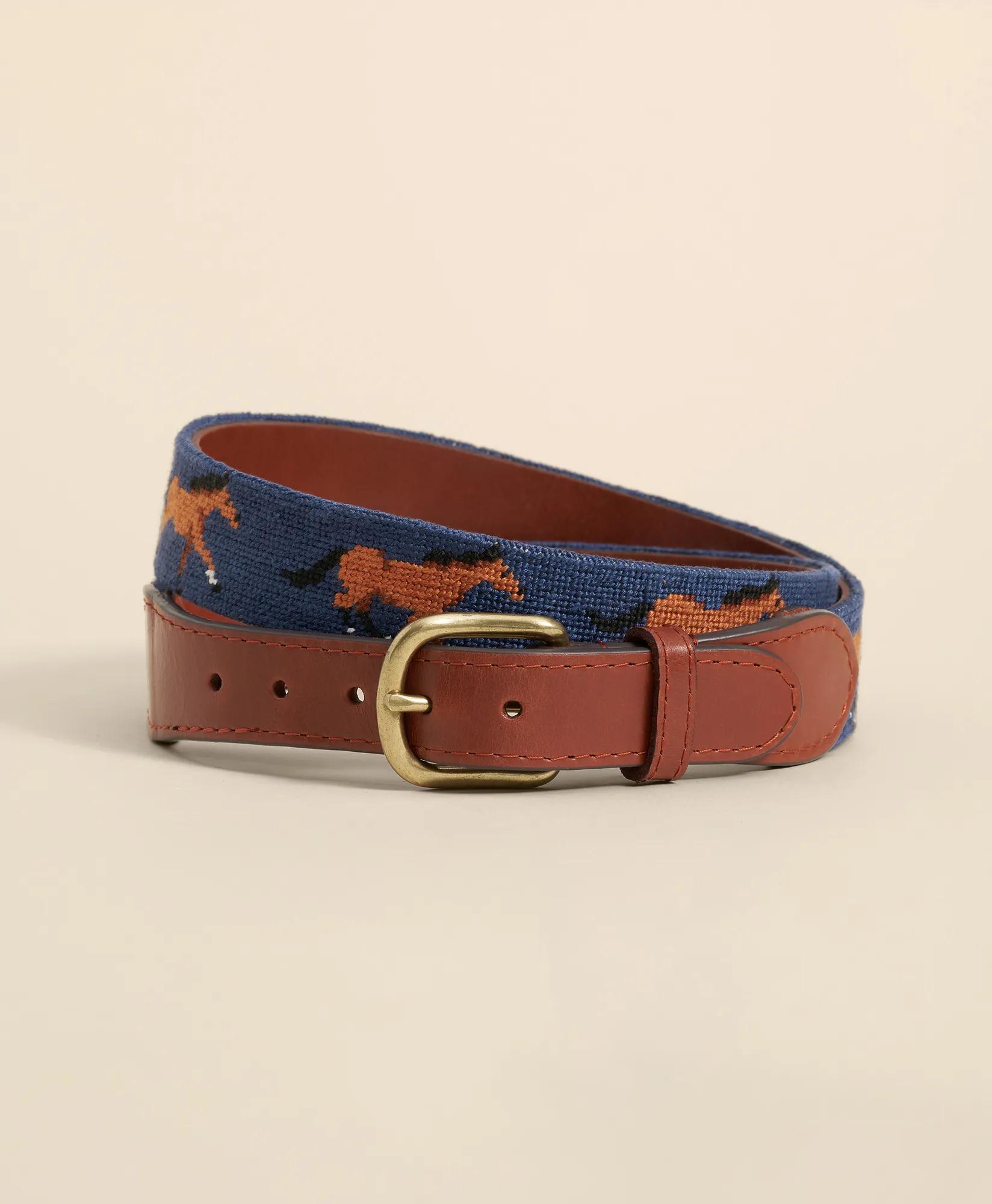 Smathers & Branson Needlepoint Horse Belt, image 1