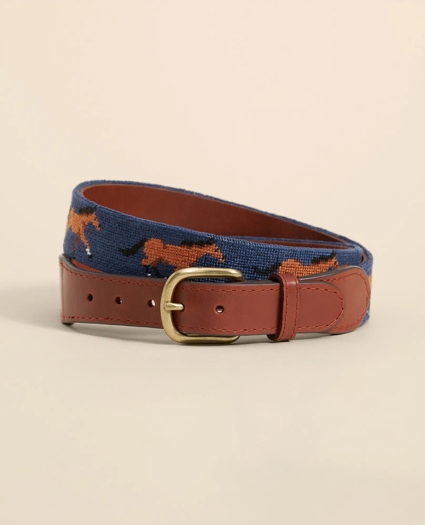 Smathers & Branson Needlepoint Horse Belt, image 1