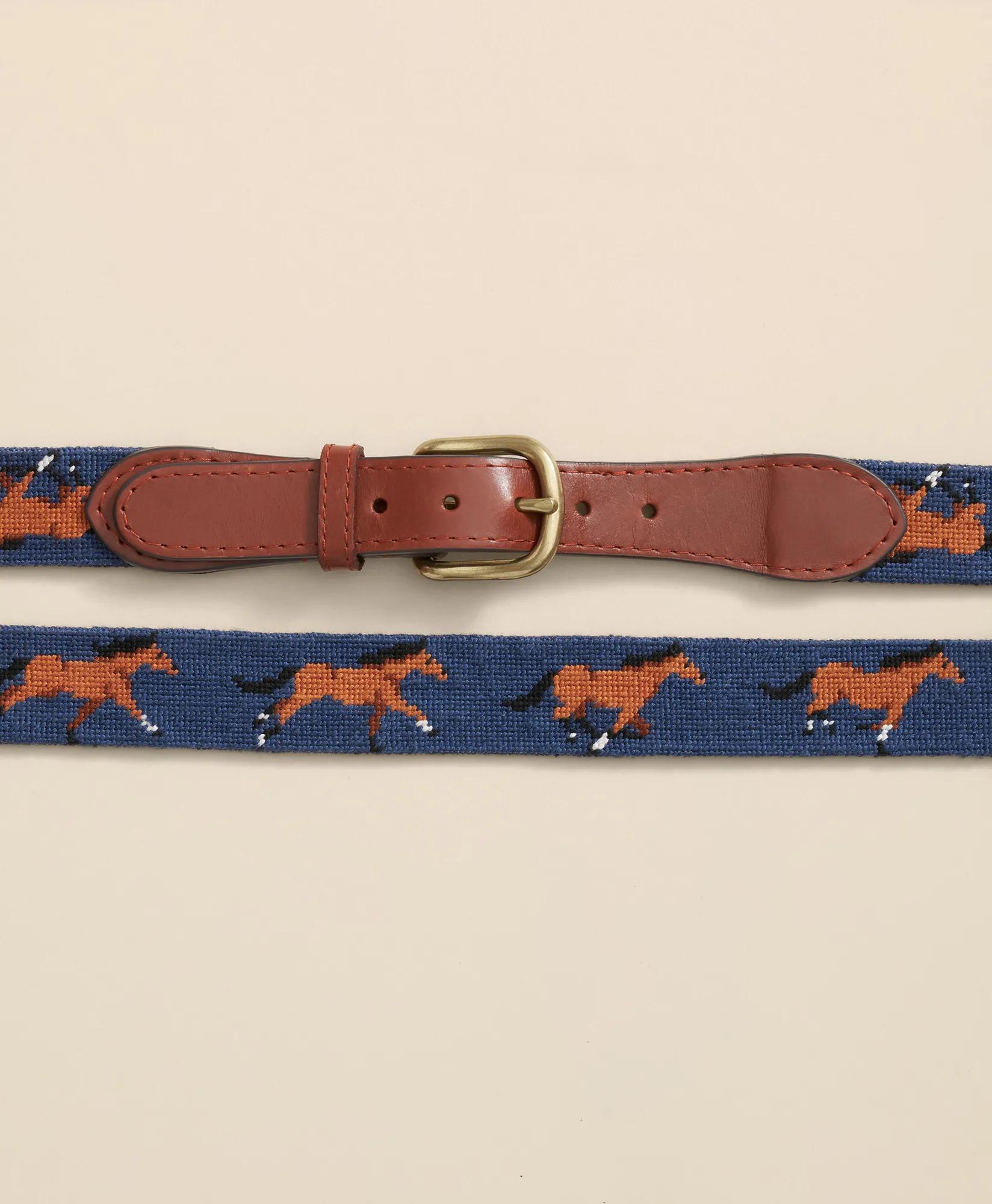 Smathers & Branson Needlepoint Horse Belt, image 2