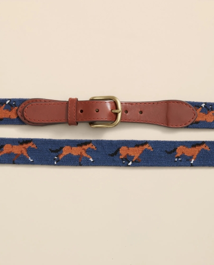 Smathers & Branson Needlepoint Horse Belt, image 2