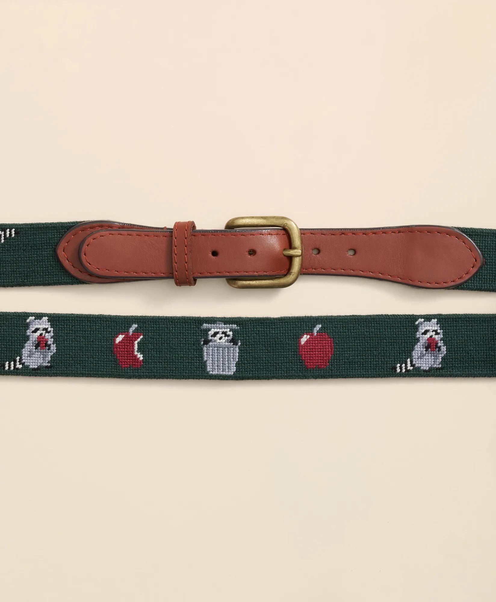 Smathers & Branson Needlepoint Racoon Belt, image 2