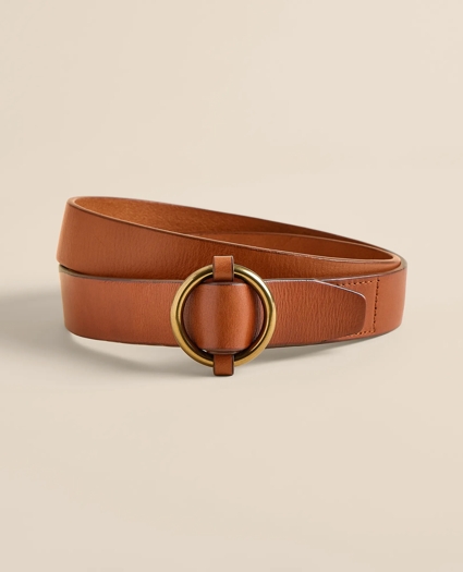 Leather Round Buckle Belt, image 1