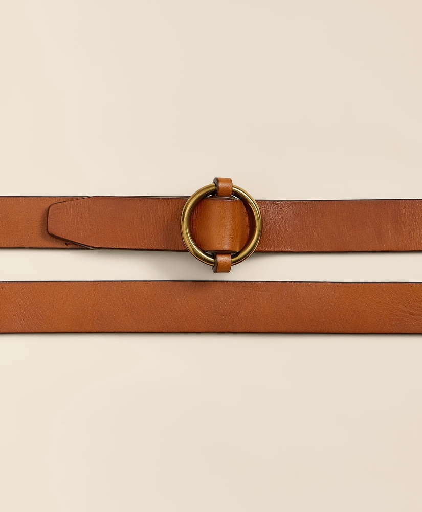 Leather Round Buckle Belt display picture 2
