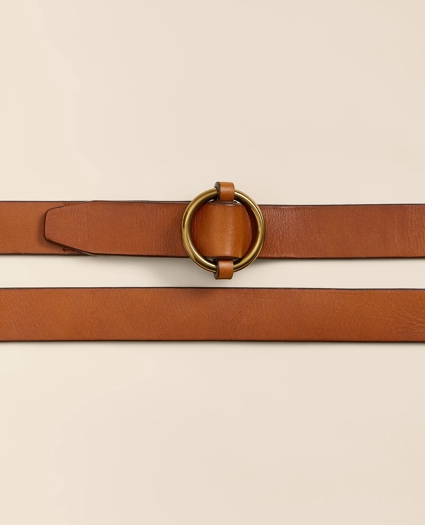 Leather Round Buckle Belt, image 2