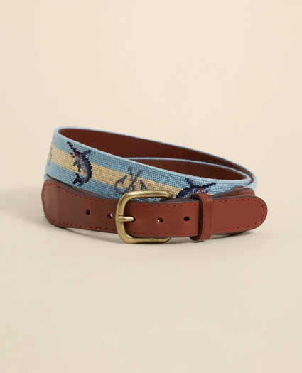 Smathers & Branson Needlepoint Marlin Belt, image 1