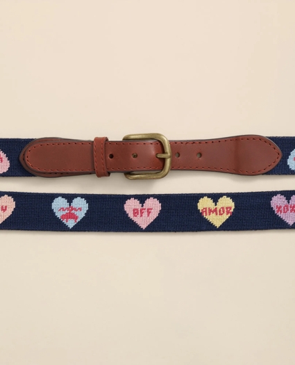 Smathers & Branson Needlepoint Candy Heart Belt, image 2