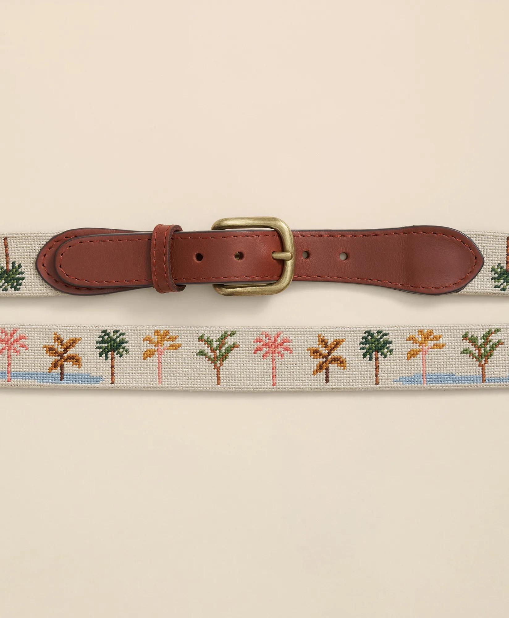 Smathers & Branson Needlepoint Desert Palms Belt, image 2