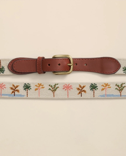 Smathers & Branson Needlepoint Desert Palms Belt, image 2