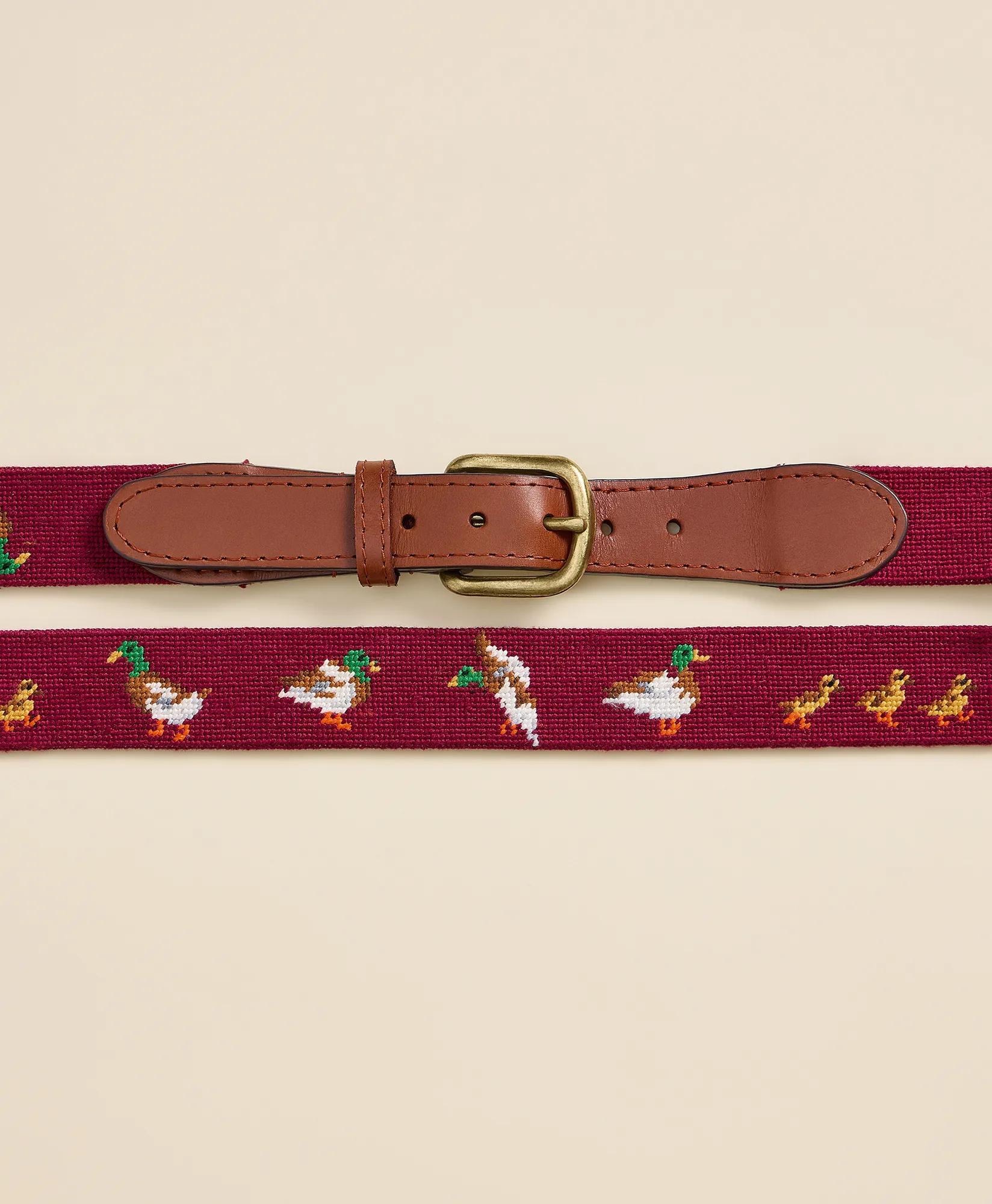 Smathers & Branson Needlepoint Mallard-Chicks Belt, image 2