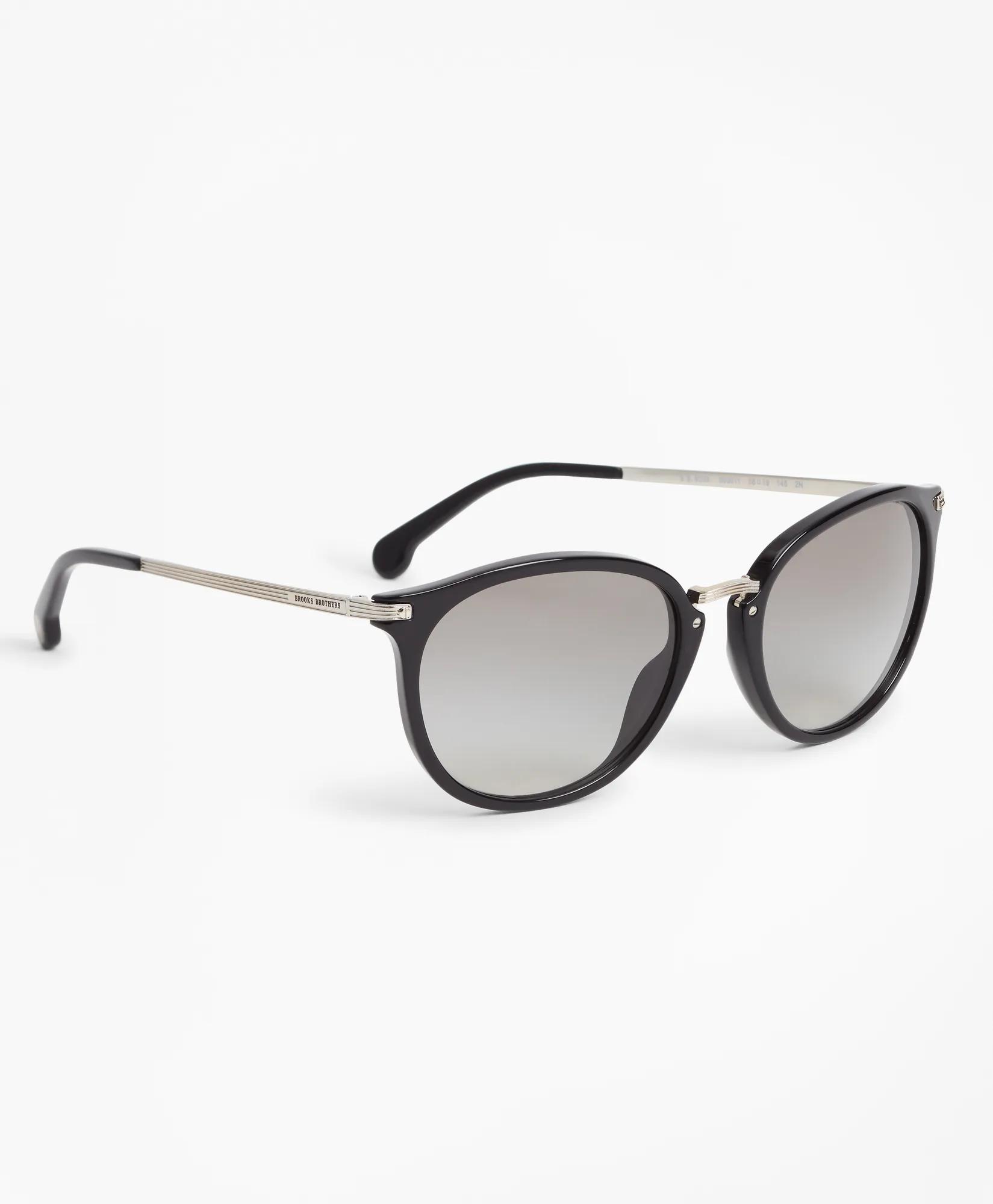 Black Classic Round Sunglasses, image 1