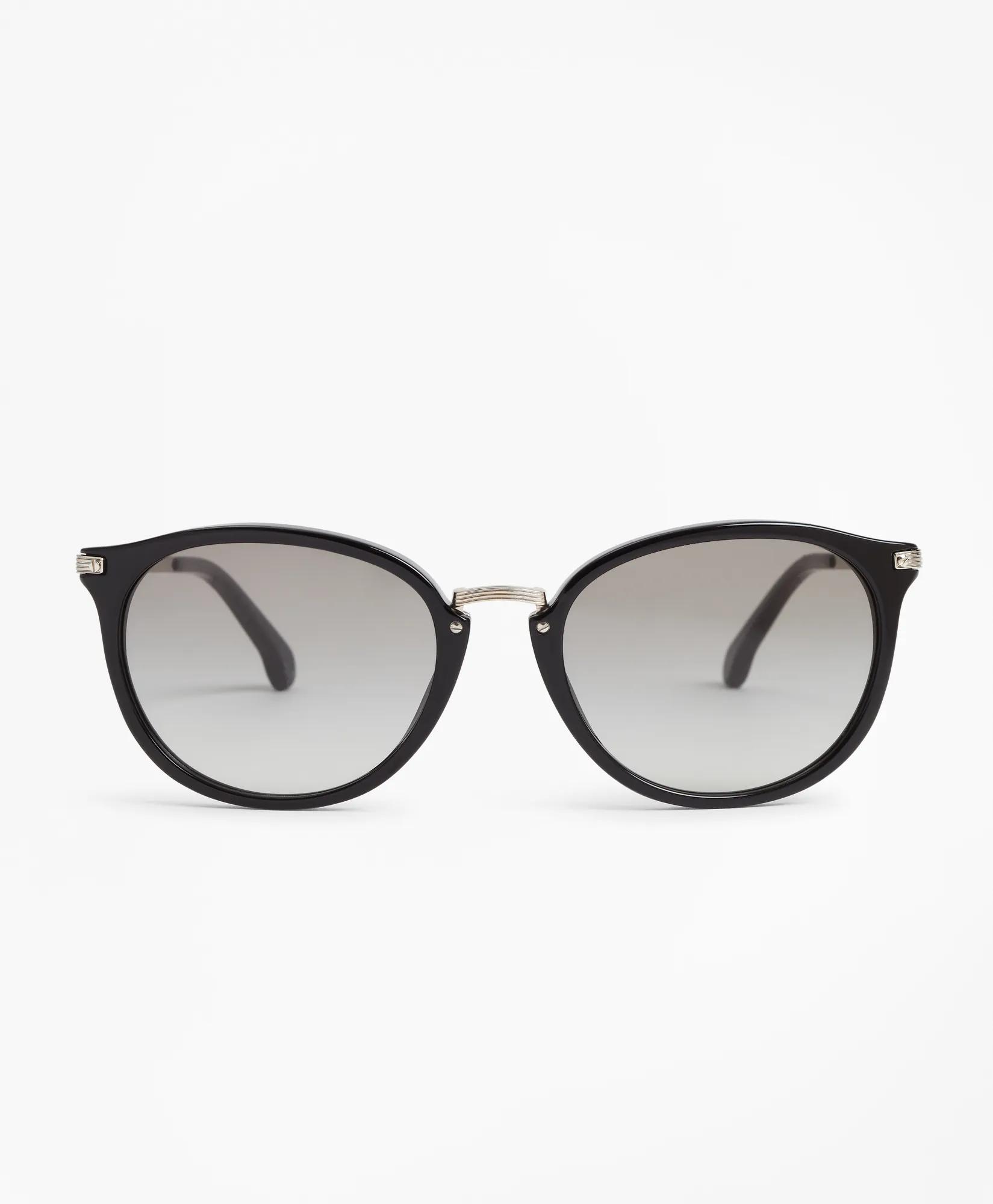 Black Classic Round Sunglasses, image 2