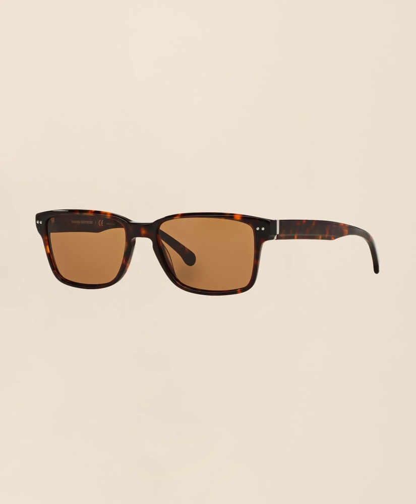 Tortoise Rectangular Frame Sunglasses, image 2