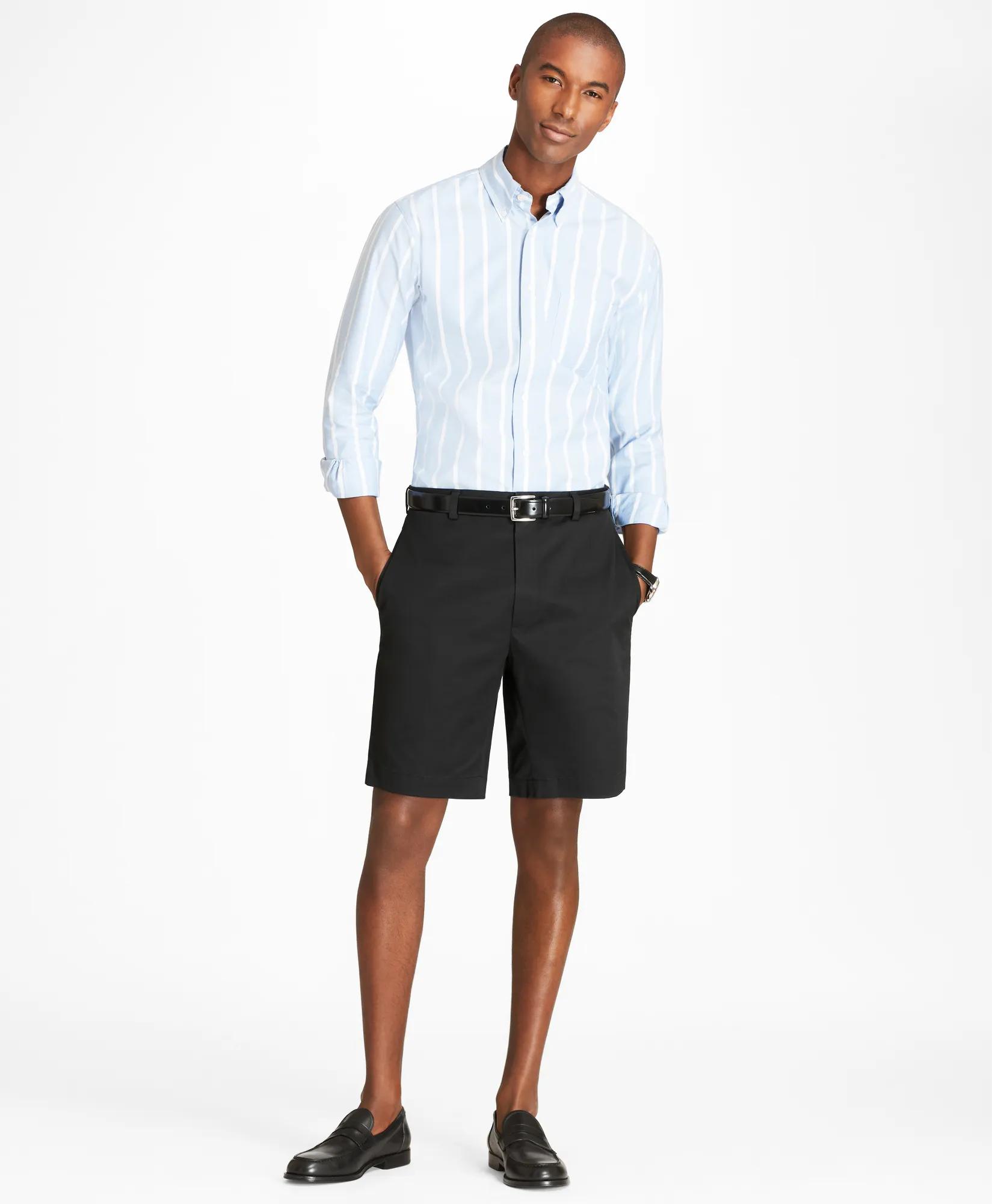 9" Flat Front Stretch Advantage Chino® Shorts, image 2