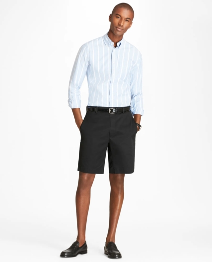 9" Flat Front Stretch Advantage Chino® Shorts, image 2