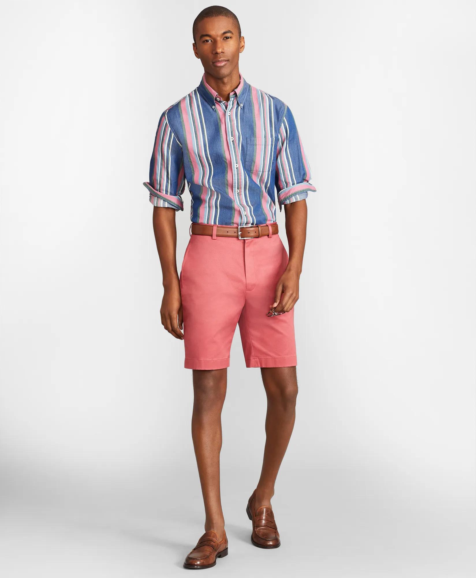 9" Flat Front Stretch Advantage Chino® Shorts, image 2