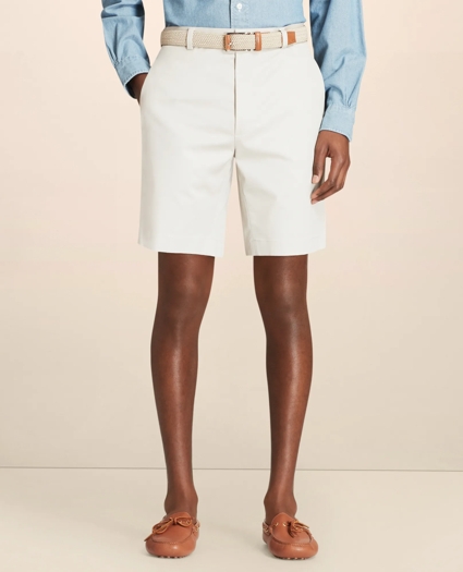 9" Flat Front Stretch Advantage Chino® Shorts, image 1