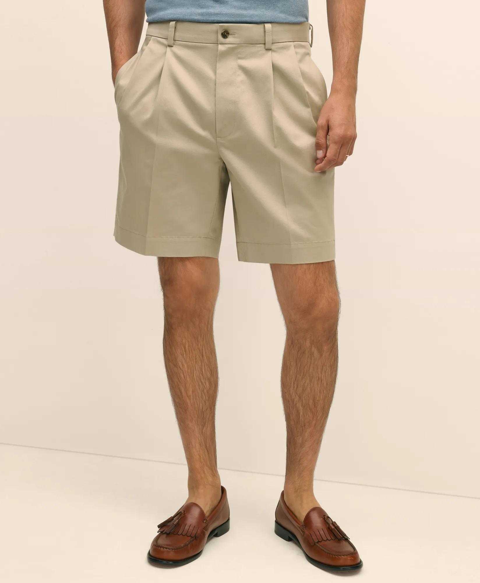 8" Pleat Front Stretch Advantage Chino Shorts