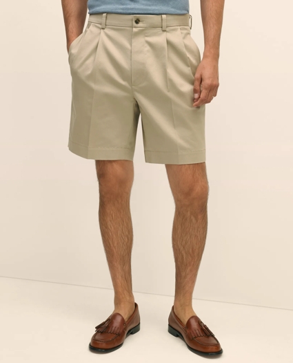 8" Pleat Front Stretch Advantage Chino® Shorts, image 2