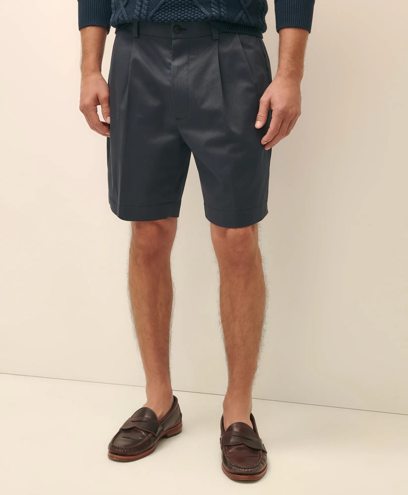 8" Pleat Front Stretch Advantage Chino® Shorts, image 2