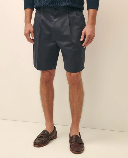 8" Pleat Front Stretch Advantage Chino® Shorts, image 2