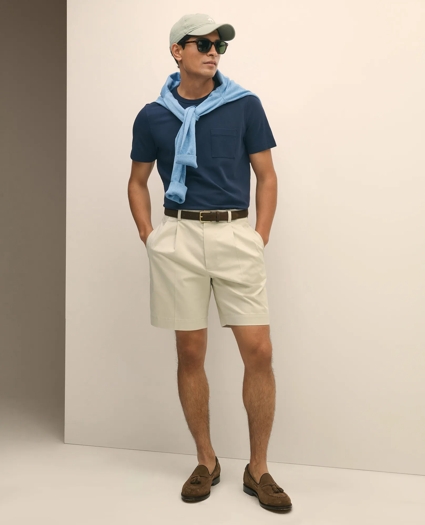 8" Pleat Front Stretch Advantage Chino® Shorts, image 1