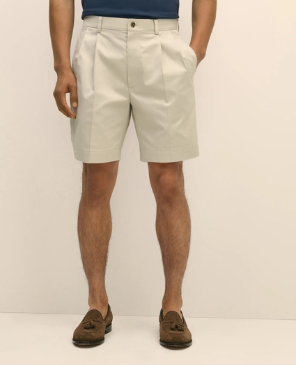 8" Pleat Front Stretch Advantage Chino® Shorts, image 2