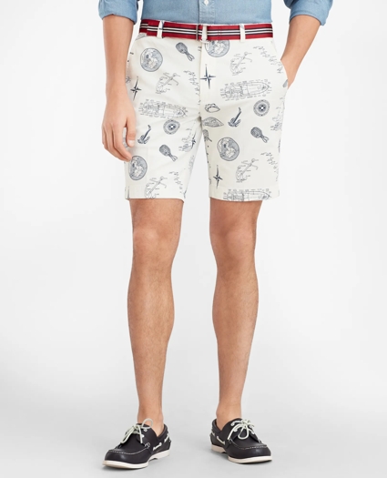 Nautical Print Shorts, image 1