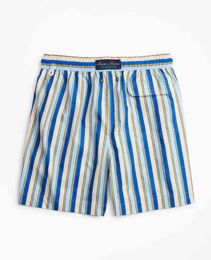 Montauk 6" Stripe Print Swim Trunks, image 4
