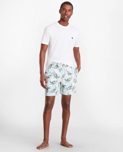 Montauk 6" Turtle Print Swim Trunks, image 2