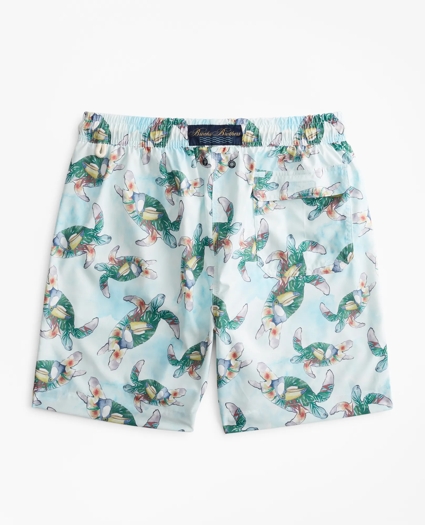 Montauk 6" Turtle Print Swim Trunks, image 4
