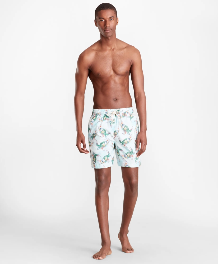 Montauk 6" Turtle Print Swim Trunks, image 5