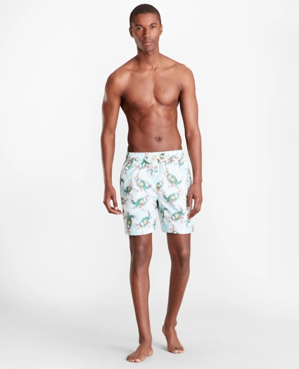 Montauk 6" Turtle Print Swim Trunks, image 5