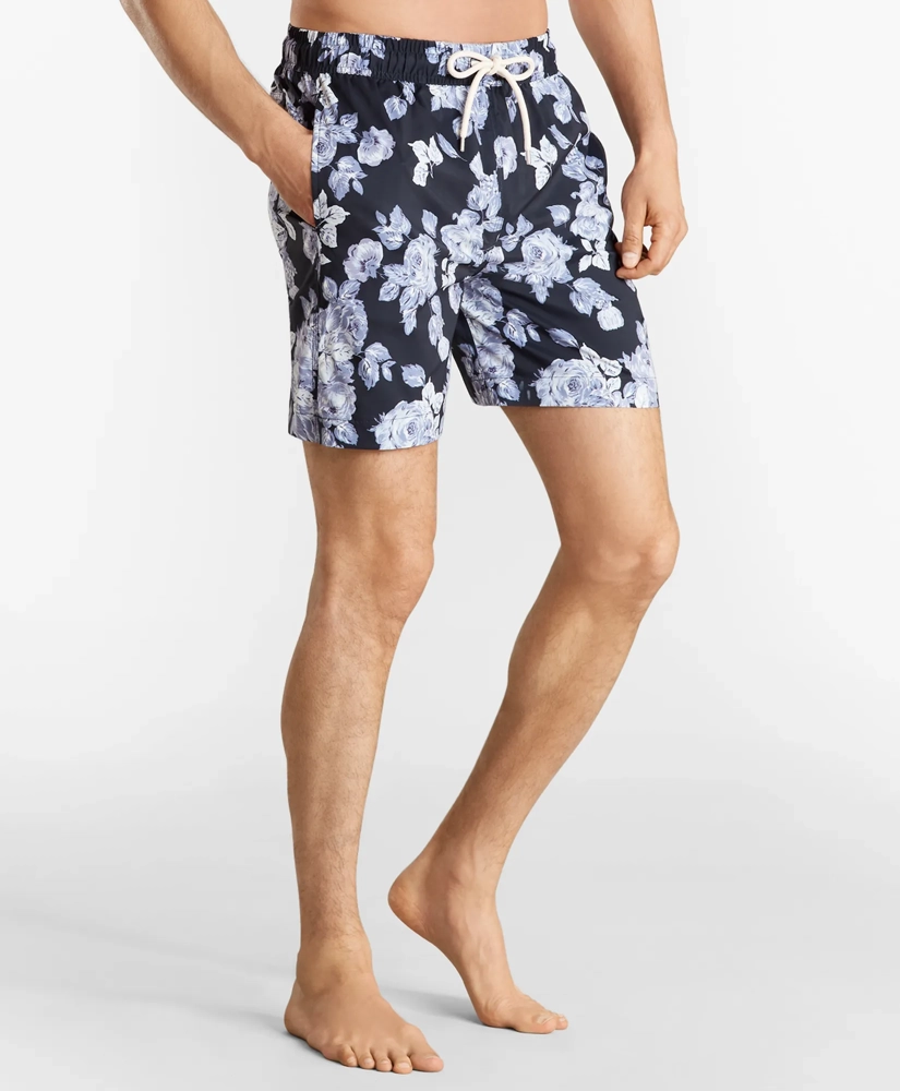 Montauk 6" Floral Print Swim Trunks