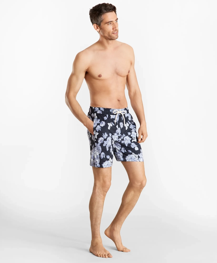 Montauk 6" Floral Print Swim Trunks