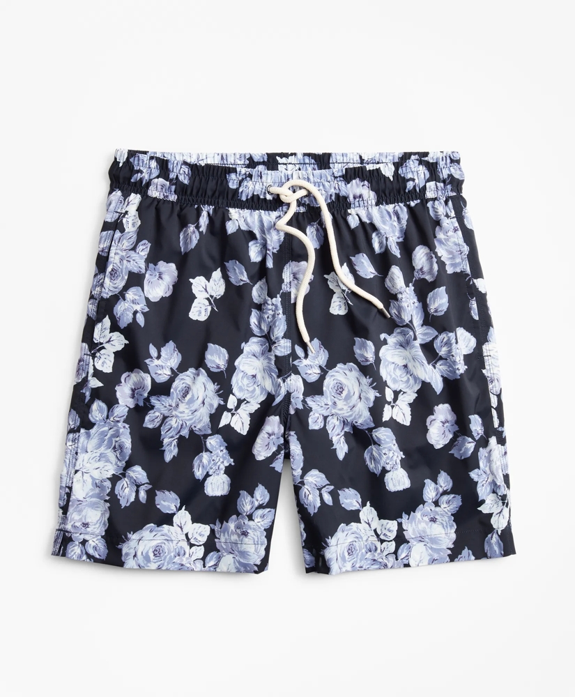 Montauk 6" Floral Print Swim Trunks, image 3