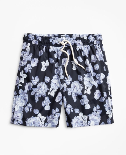 Montauk 6" Floral Print Swim Trunks, image 3