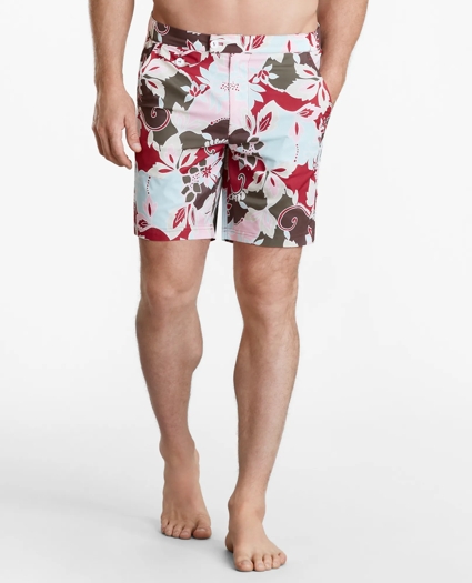 Newport 7" Floral Swim Trunks, image 1