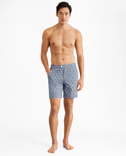 Newport 7" Floral Print Swim Trunks, image 2