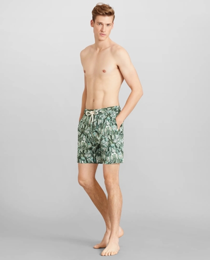 Montauk 6" Cactus Print Swim Trunks, image 3