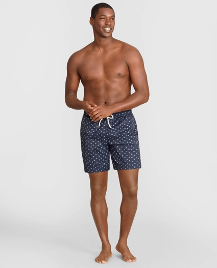 Montauk 6" Indigo Dot Swim Trunks, image 2