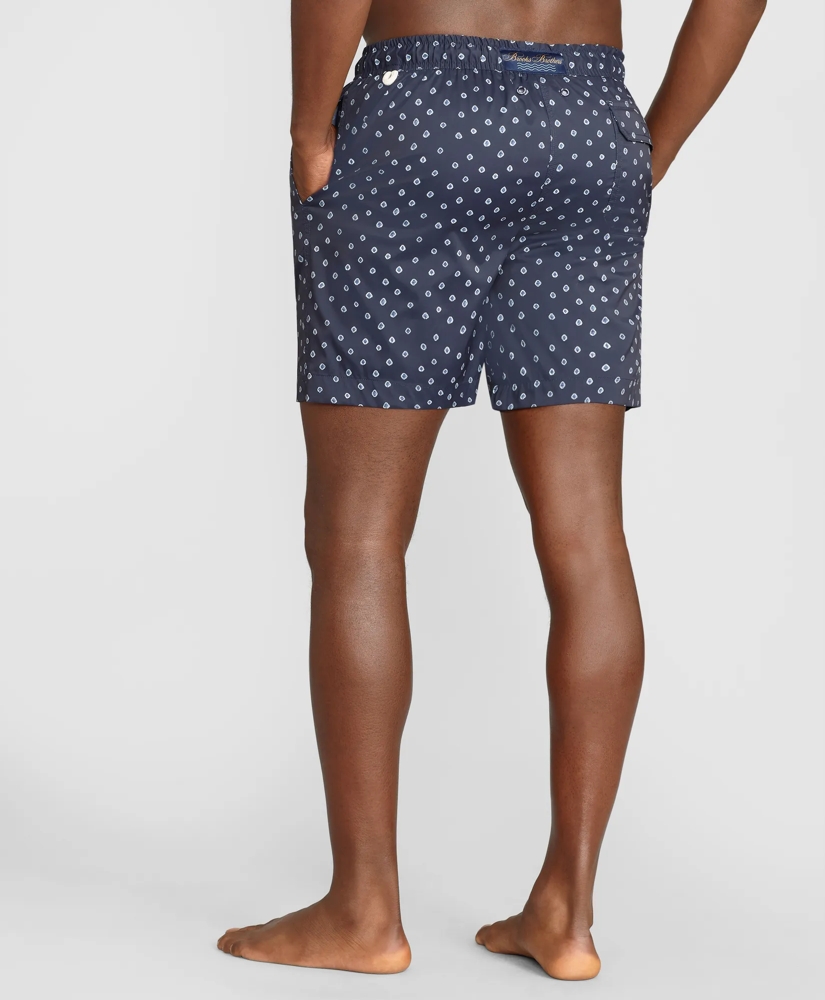 Montauk 6" Indigo Dot Swim Trunks, image 4