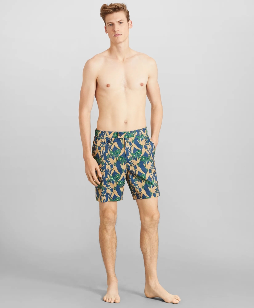 Newport 7" Monkey Print Swim Trunks, image 3