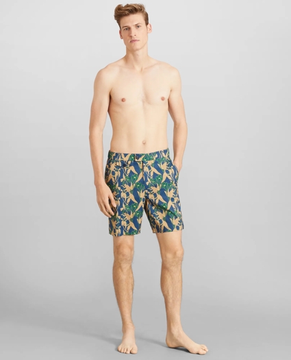 Newport 7" Monkey Print Swim Trunks, image 3