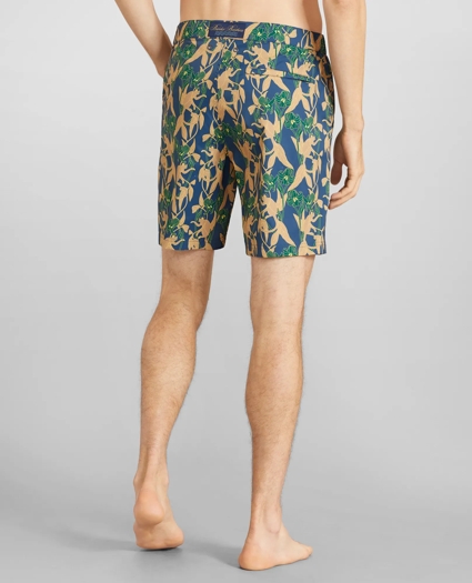 Newport 7" Monkey Print Swim Trunks, image 4