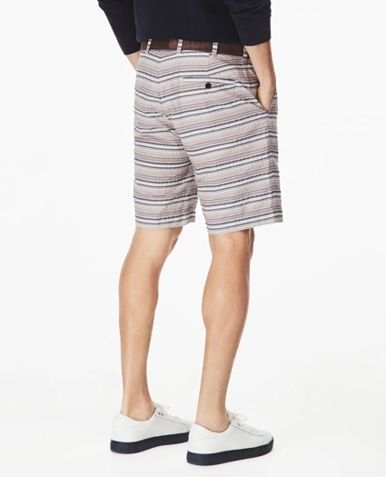 Multi-Stripe Seersucker Shorts, image 3