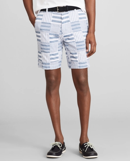 Patchwork Madras Shorts, image 1