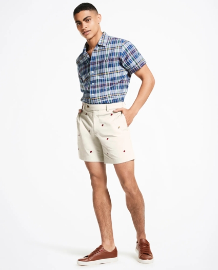 7" Ladybug Embroidered Shorts, image 2