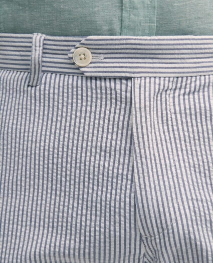 9" Cotton Seersucker Stripe Shorts, image 3