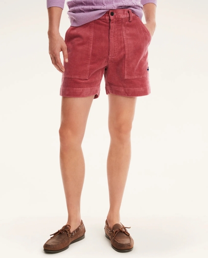 Stretch Cotton Wide Wale  Corduroy Shorts, image 1