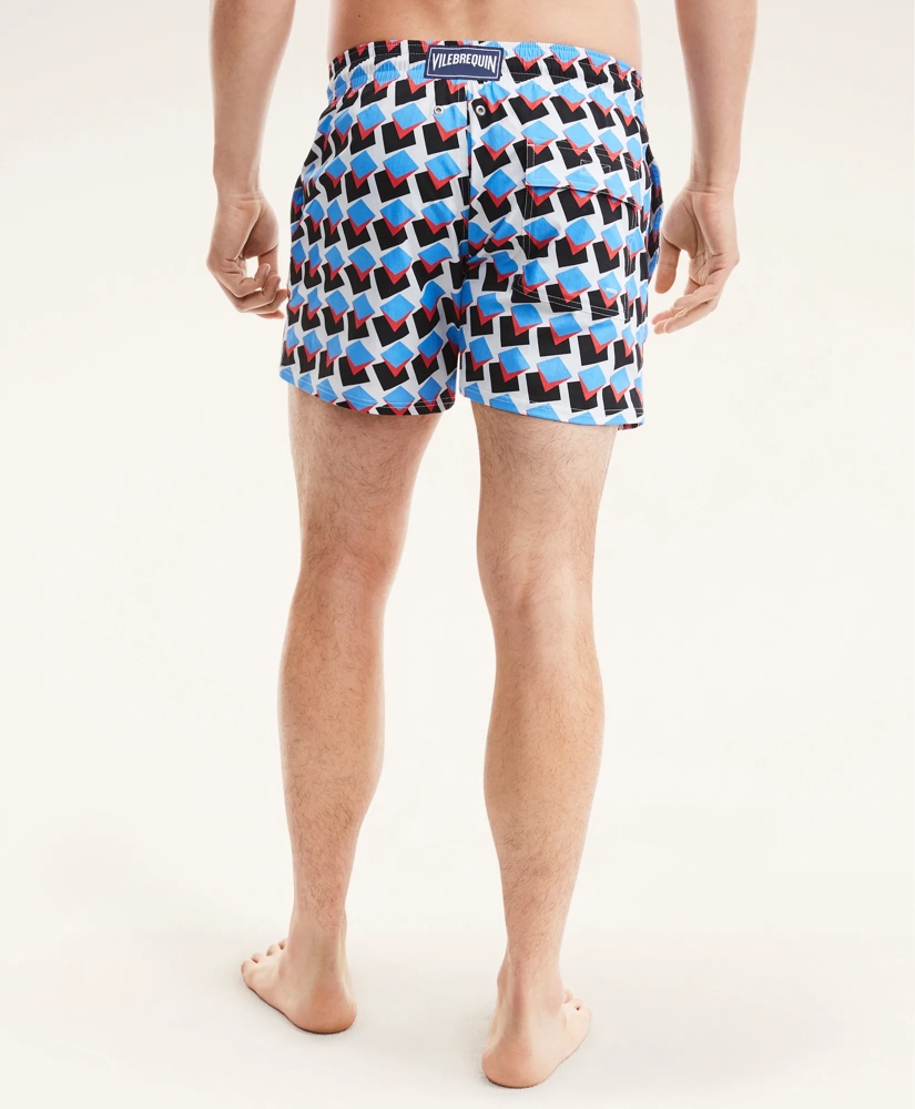 Brooks Brothers Et Vilebrequin Moorise Swim Trunks in the Square Pegs Print, image 3